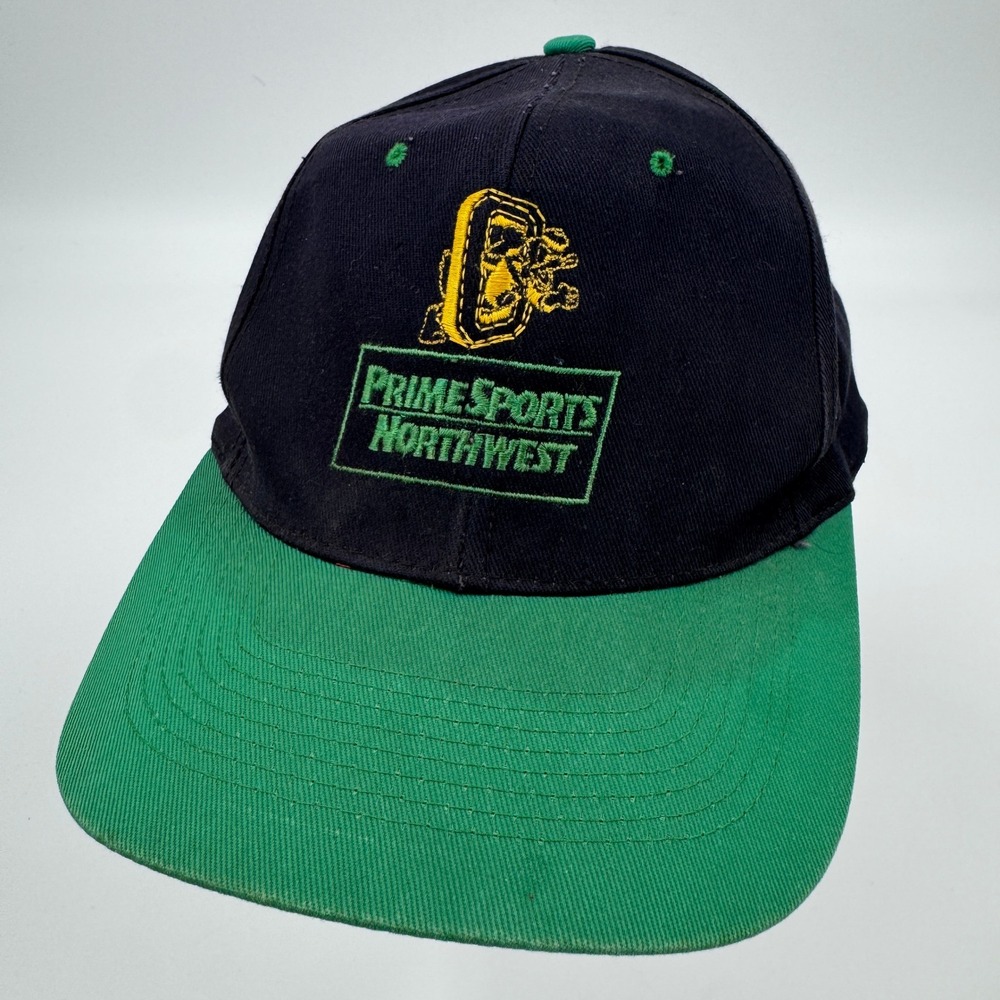 Vintage KC Prime Sports Northwest Oregon Ducks Snapback Hat Black Green OSFA